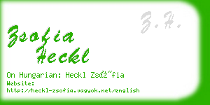 zsofia heckl business card